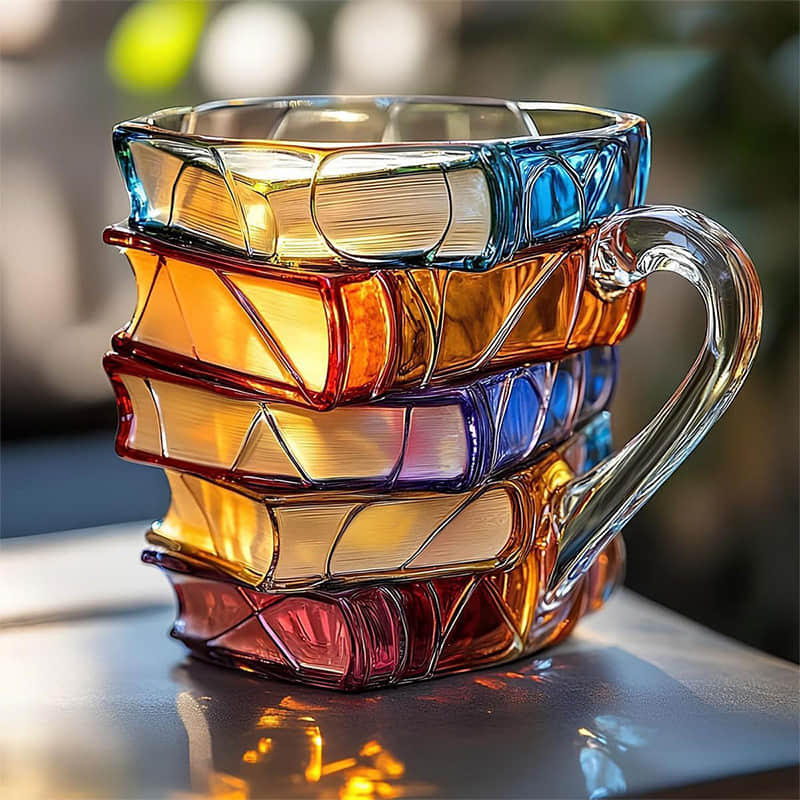 Unik 3D-mugg för Bokälskare
