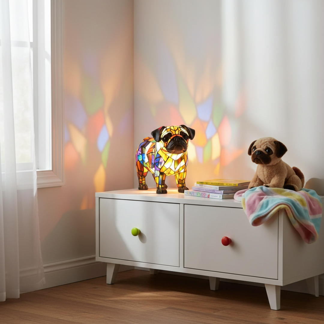Lampa Strålande Mops