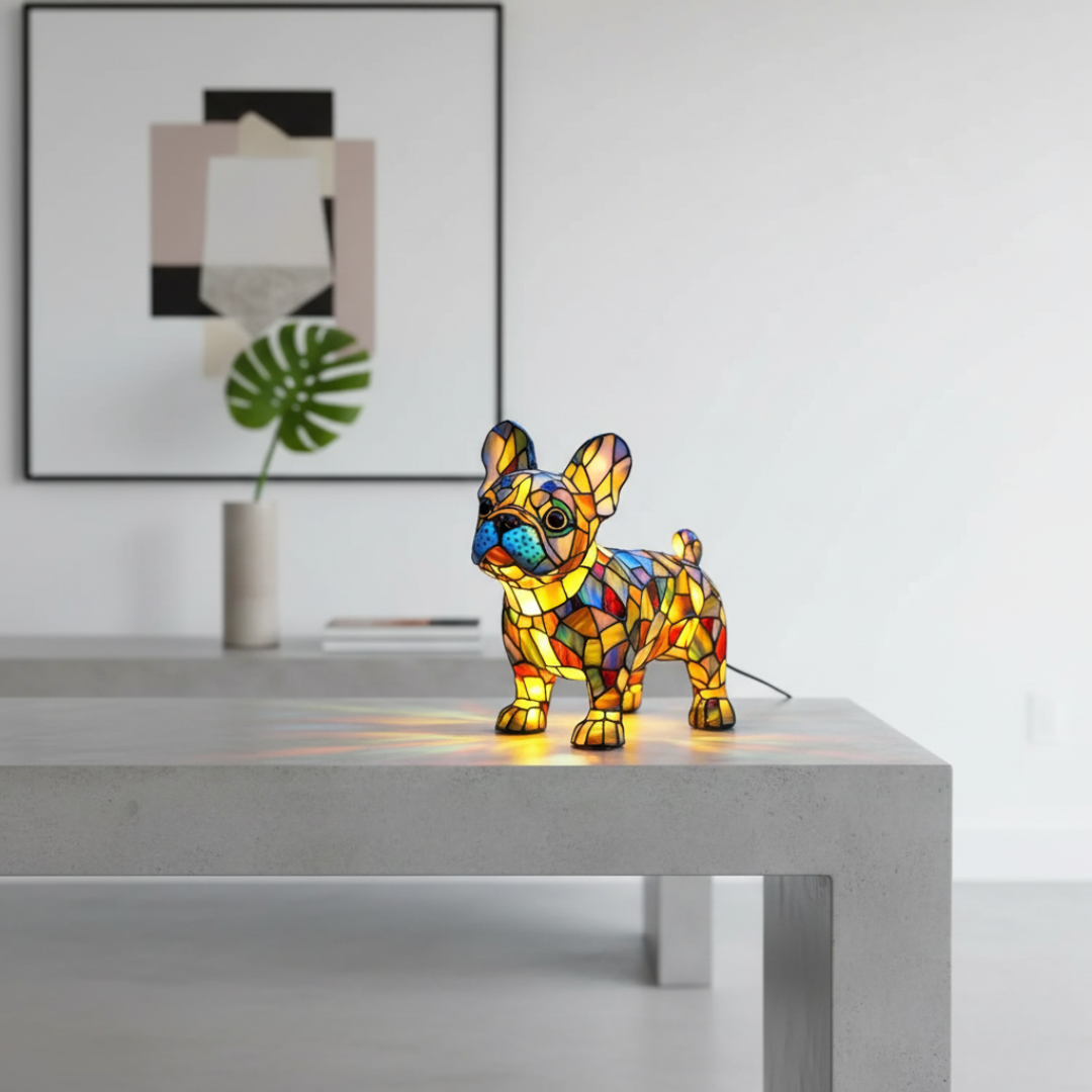 Lampa Strålande Fransk Bulldog