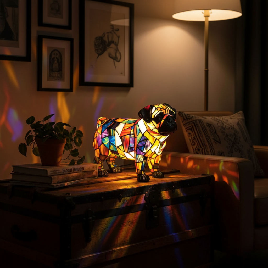 Lampa Strålande Mops