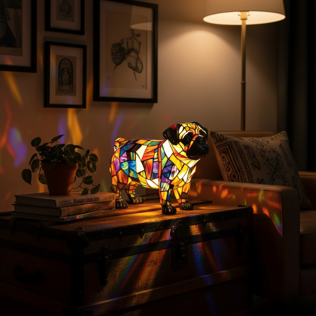 Lampa Strålande Mops