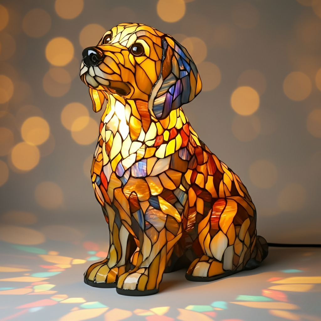 Lampa Strålande Golden Retriever