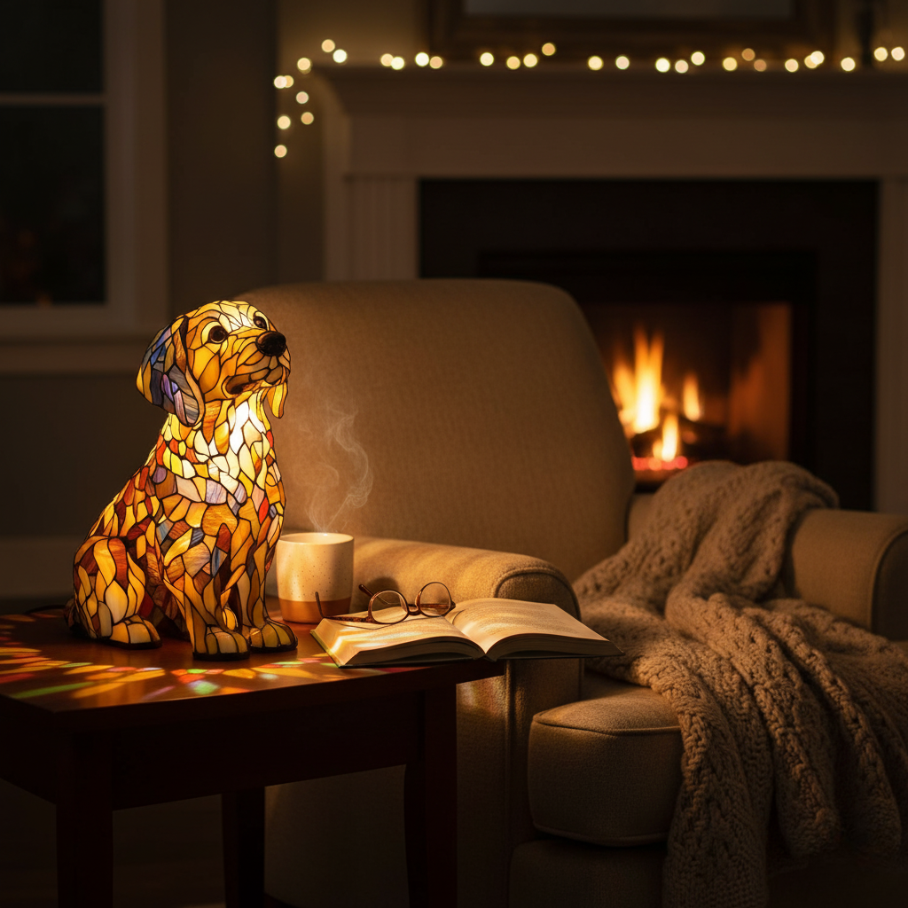 Lampa Strålande Golden Retriever