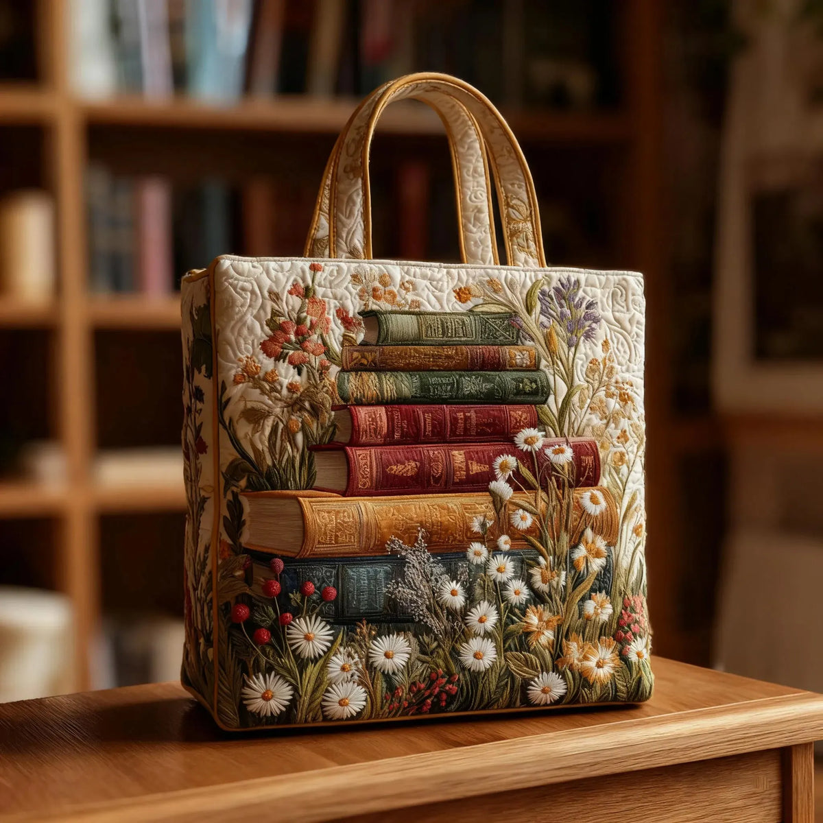 Handgjord väska - Mystiskt bibliotek
