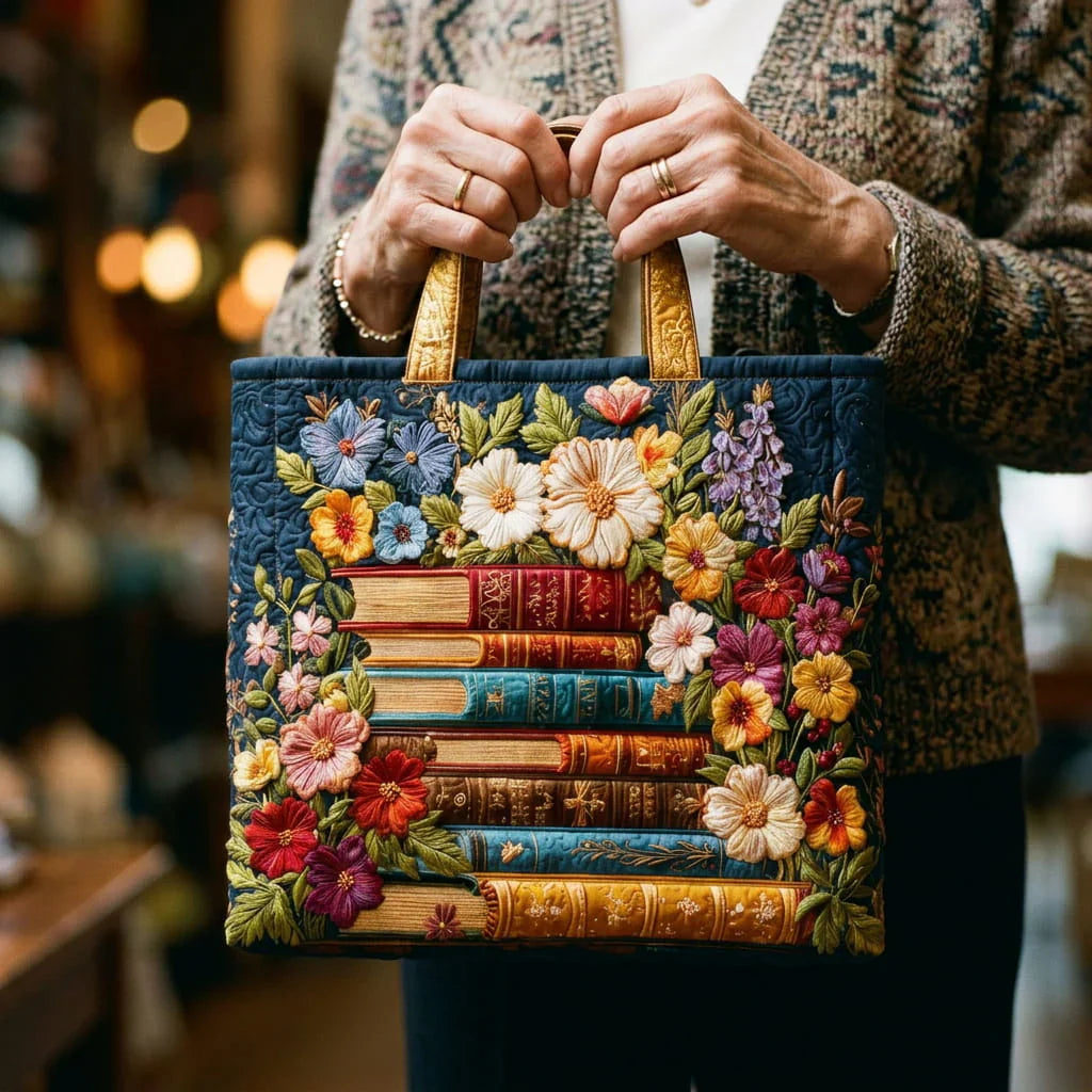 Handgjord väska - Blombibliotek