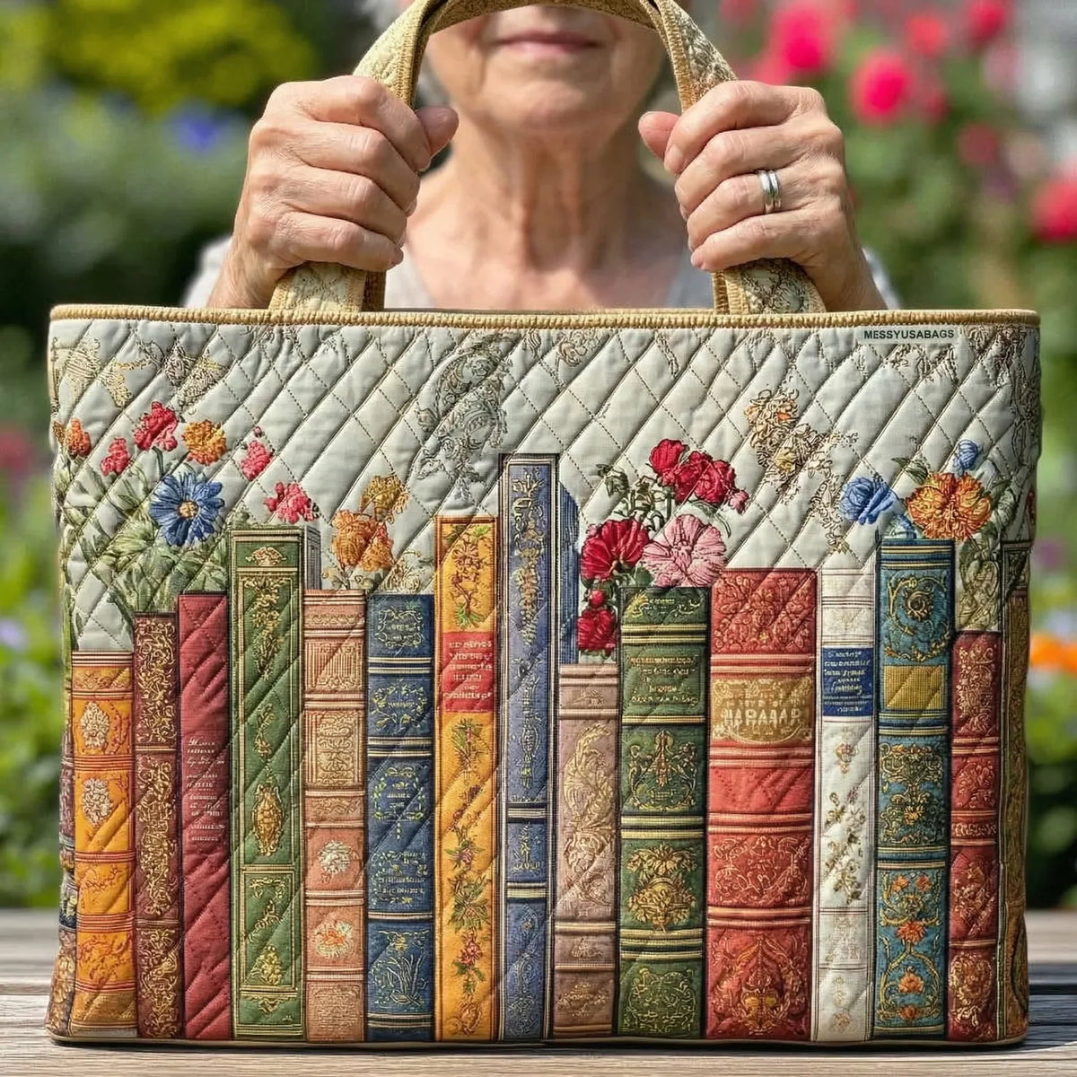 Handgjord väska - Sagobibliotek