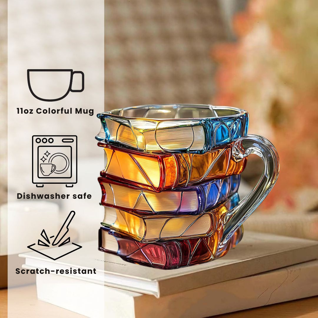 Unik 3D-mugg för Bokälskare